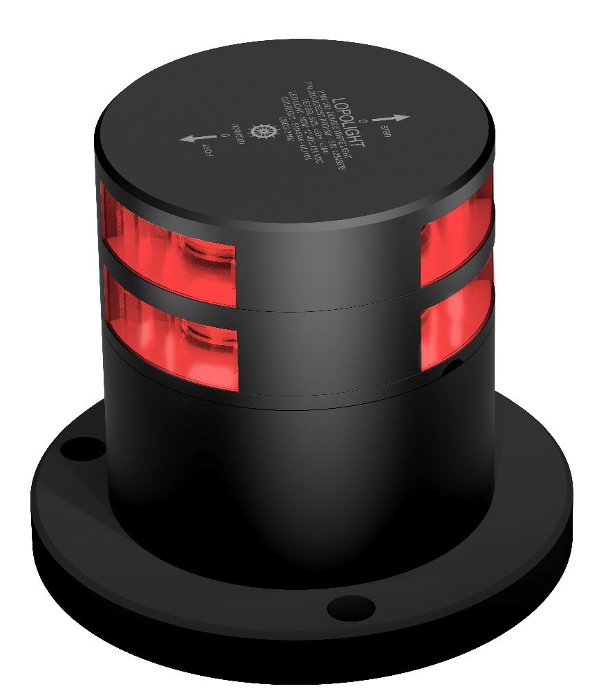 3nm 180° Red, Double, Ice-class, black anodized